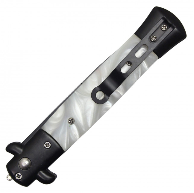 💎 Classic Style, Modern Edge: 9" Push Button Stiletto Knife