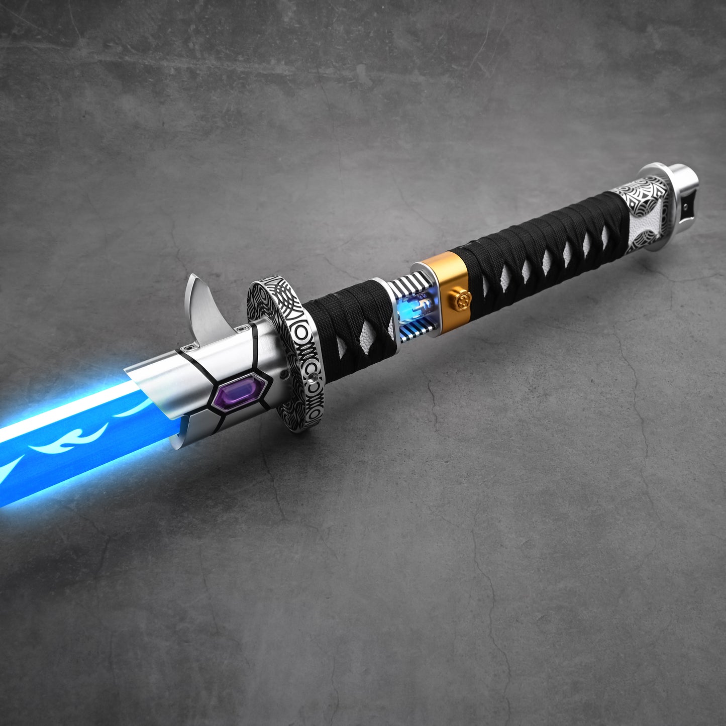 The Dark Katana: Vibro-Blade Lightsaber with Scabbard