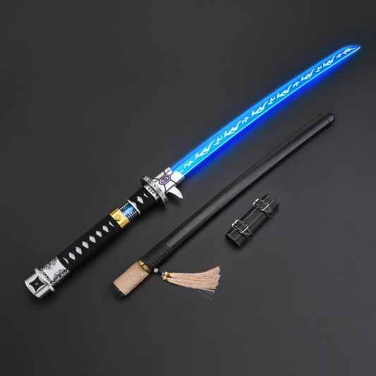 The Dark Katana: Vibro-Blade Lightsaber with Scabbard