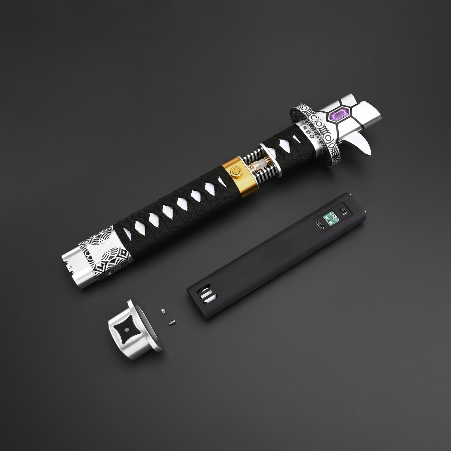 The Dark Katana: Vibro-Blade Lightsaber with Scabbard