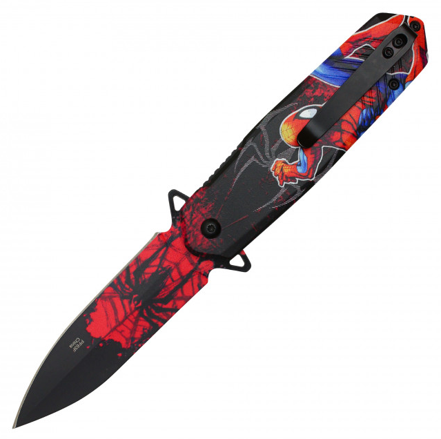 🕸️ Web-Slinger's Edge: 8" Assisted Opening Hero Pocket Knife