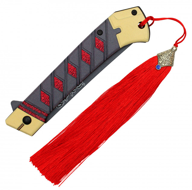 🩸 Crimson Edge Katana-Style Pocket Knife | 8.25" Fantasy Folder