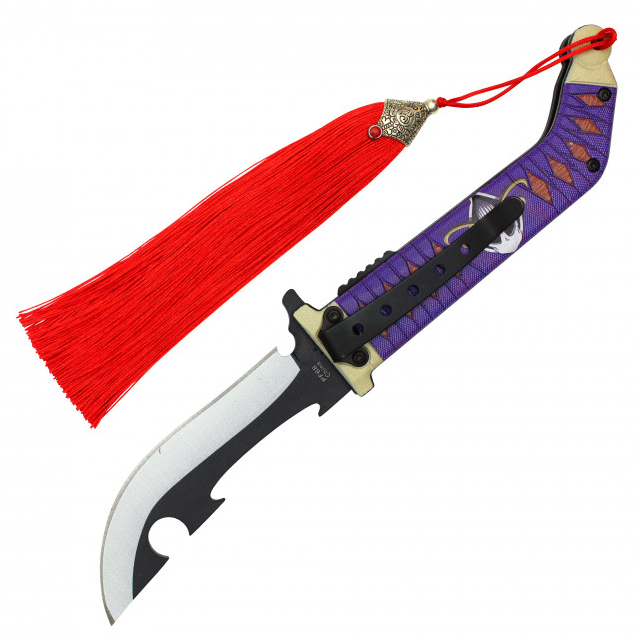💜 Samurai Spirit: 8.25" Assisted Opening Fantasy Pocket Knife