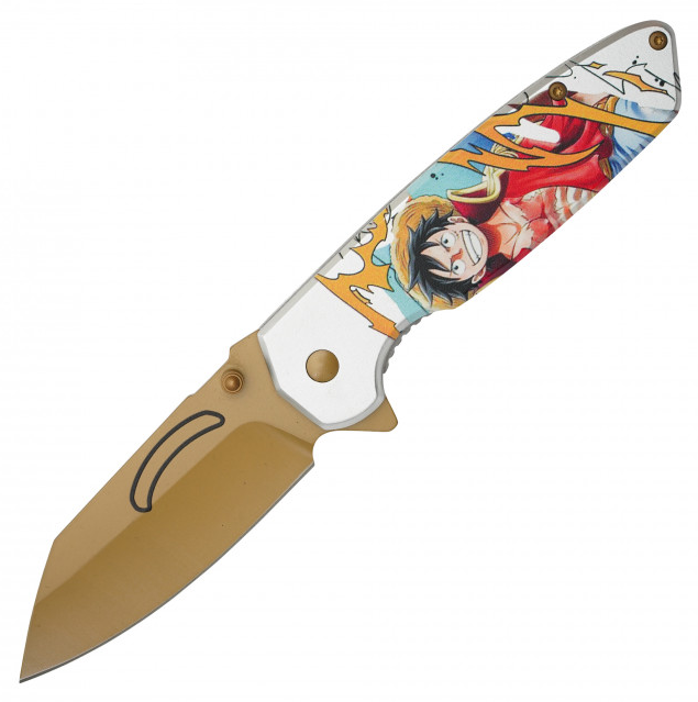 🏴‍☠️ Pirate King's Blade: 7.75" Assisted Open Anime Pocket Knife