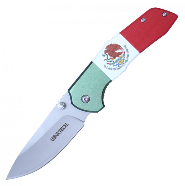 🇲🇽 8" Assisted Open Pocket Knife | Flag of Mexico Tribute Blade 🦅