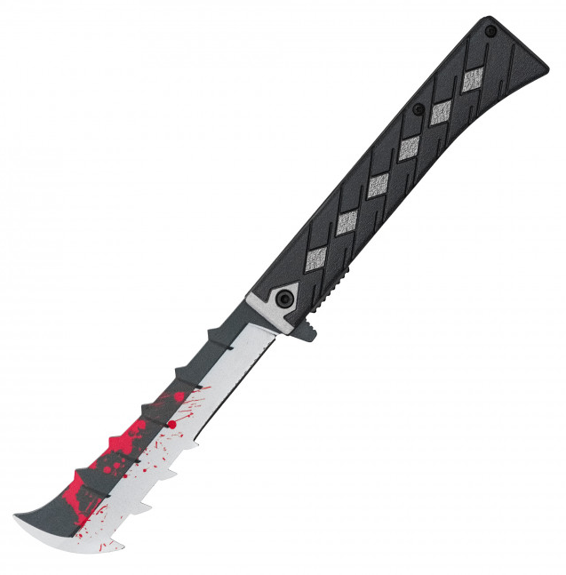 🩸 Blood-Splatter Fantasy Pocket Knife | 8.75" Tactical Folder