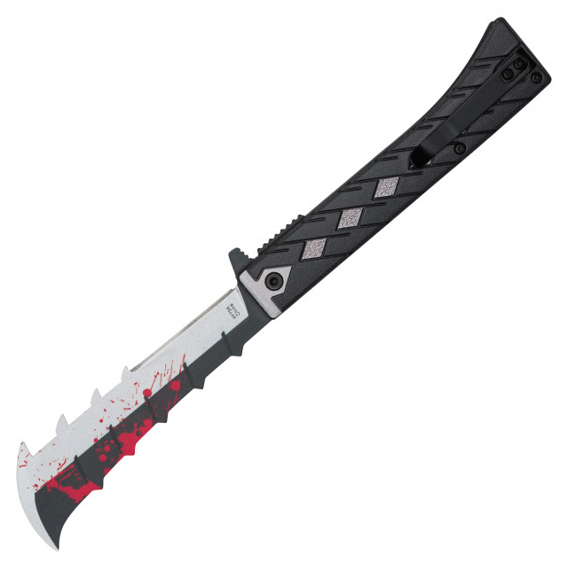 🩸 Blood-Splatter Fantasy Pocket Knife | 8.75" Tactical Folder