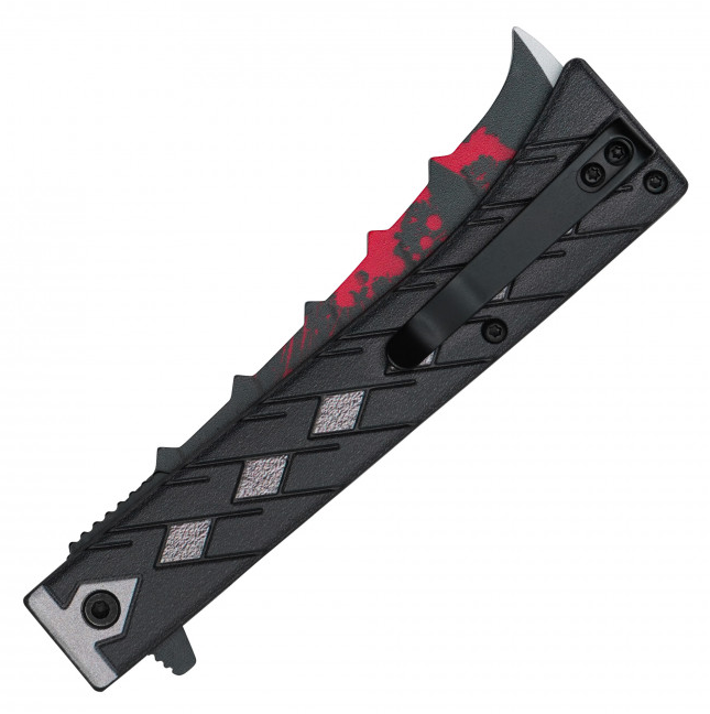 🩸 Blood-Splatter Fantasy Pocket Knife | 8.75" Tactical Folder