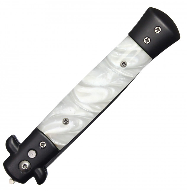 💎 Classic Style, Modern Edge: 9" Push Button Stiletto Knife