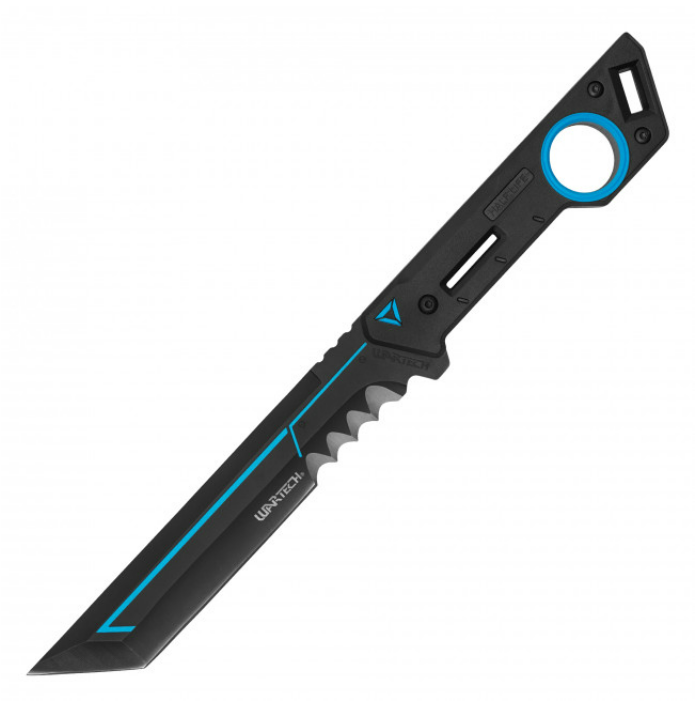 💻 12.5" WARTECH Cyber Hunting Knife | Tactical Blue & Black Tanto Blade