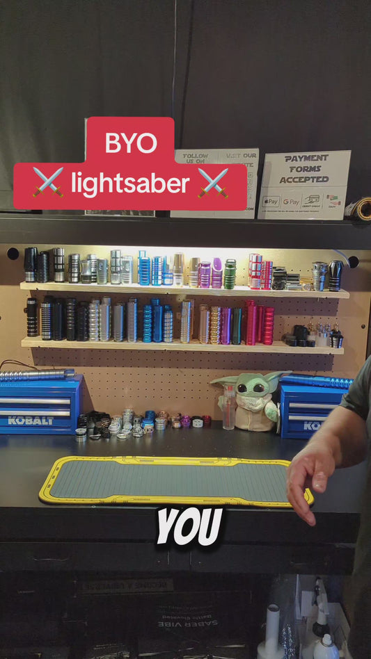 video demo of 702 sabers build your own lightsaber station